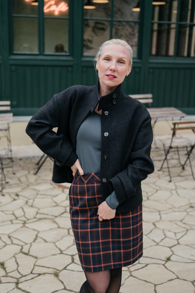 Sukně Erin hnědá kostička Velikost: XL