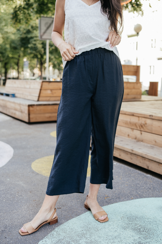 Vzdušné culottes Ronda černé Velikost: XL