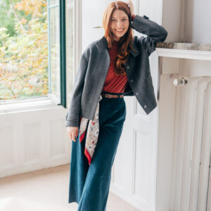 Culottes Michele silnější manšestr nefritový Velikost: XL