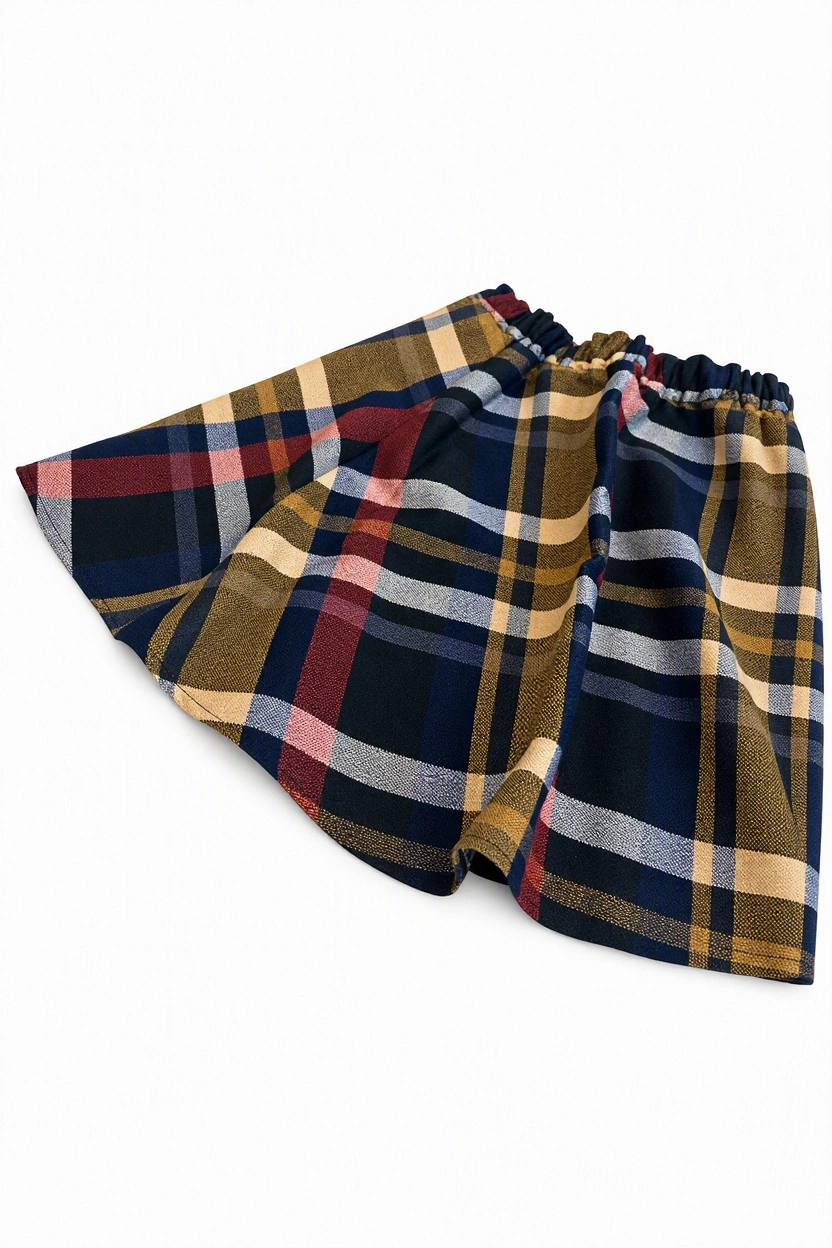 Dívčí sukně Lotka Modro-červeno-hořčicový tartan Velikost: 6-10 let