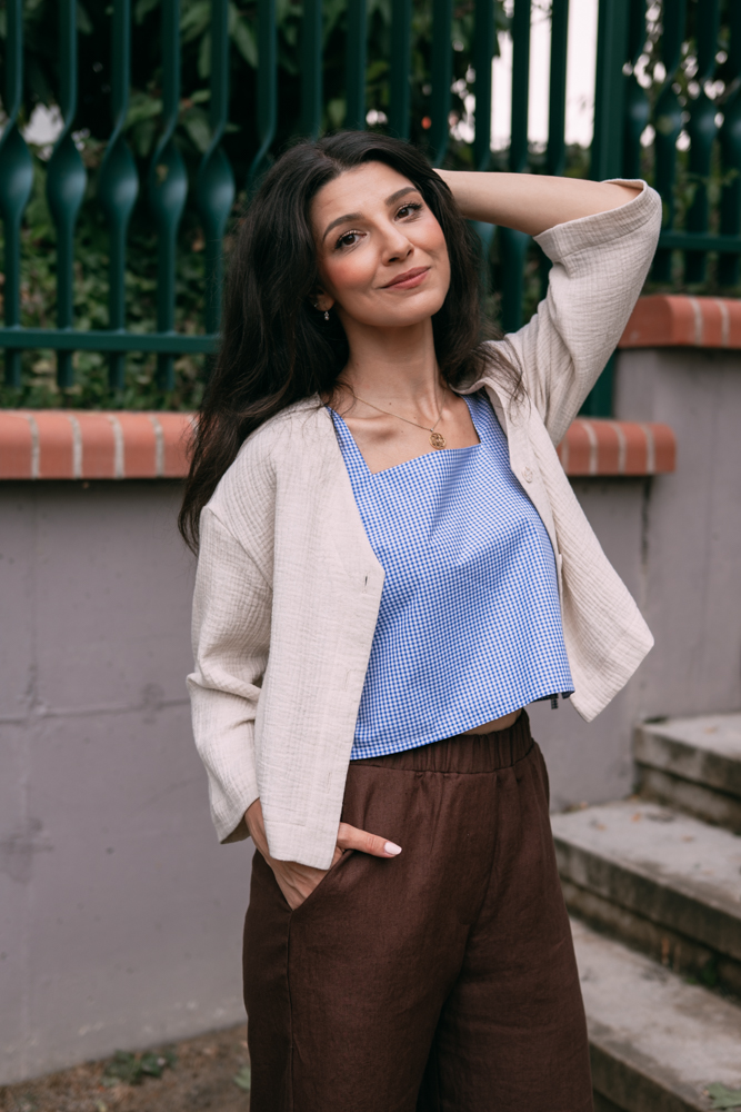 Mušelínový kabátek Alicia béžový Velikost: XL